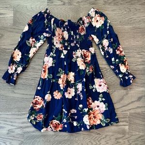 Navy floral dress
